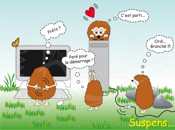 Panne d'ordinateur au Hameau des hérissons